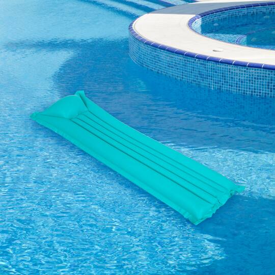 Pool Central 6ft. Teal Blue Inflatable Swimming Pool Raft Float